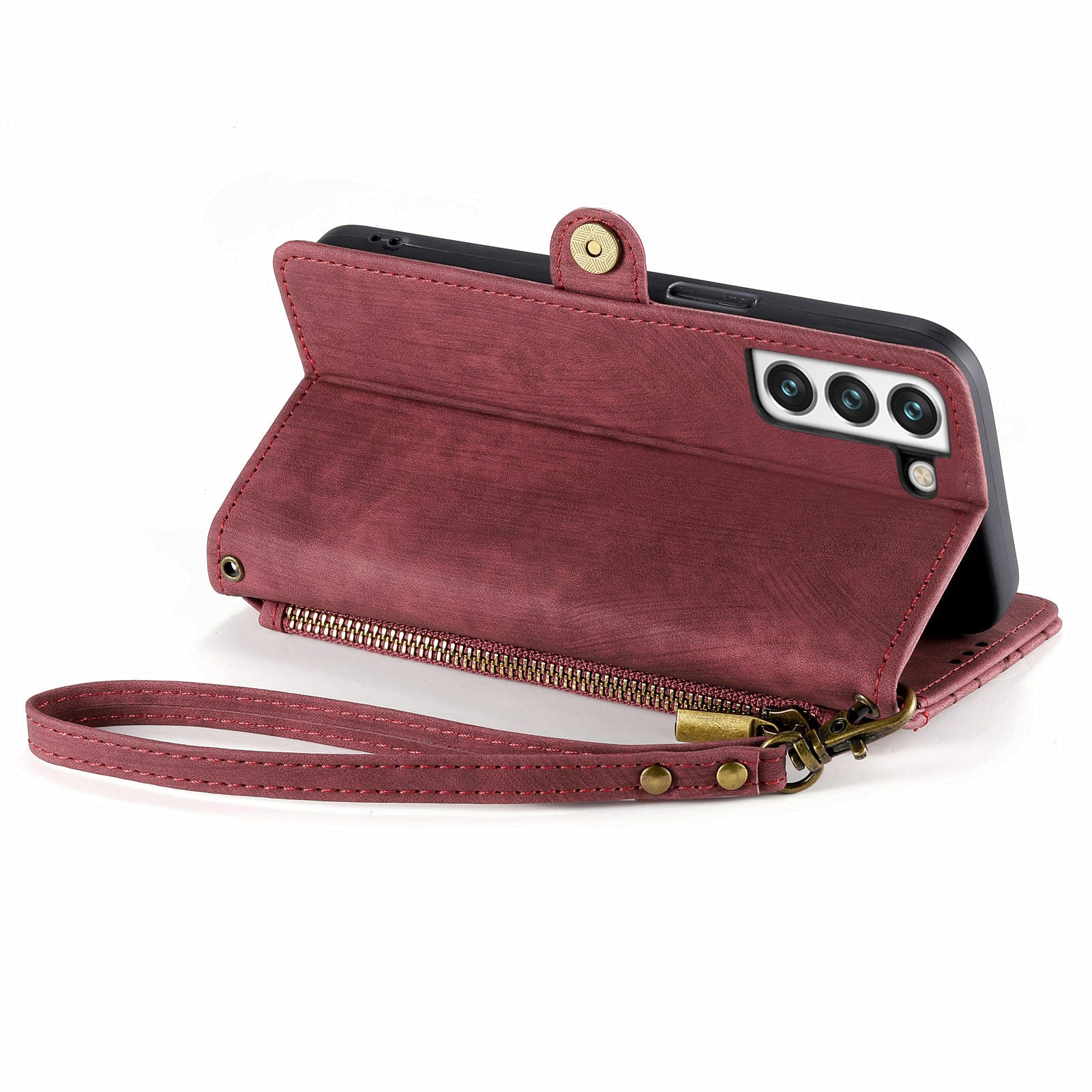 For Samsung Galaxy S22 5G Zipper Pocket Phone Case Geometry Imprinted PU Leather Wallet Stand Cover For Samsung Galaxy S22 5G Zipper Pocket Phone Case Geometry Imprinted PU Leather Wallet Stand Cover